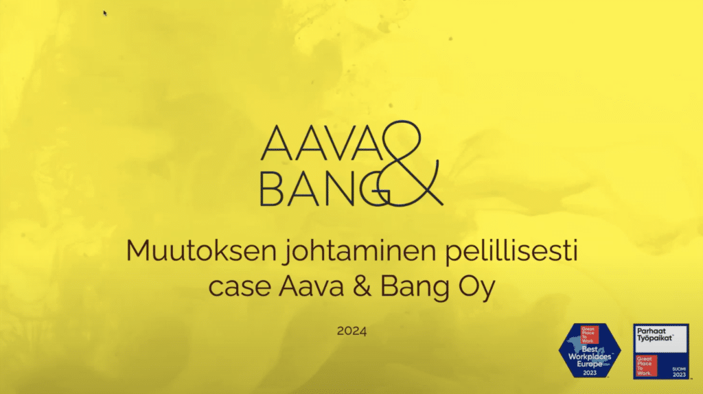 Aava & Bang: muutoksen johtaminen pelillisesti Topaasialla